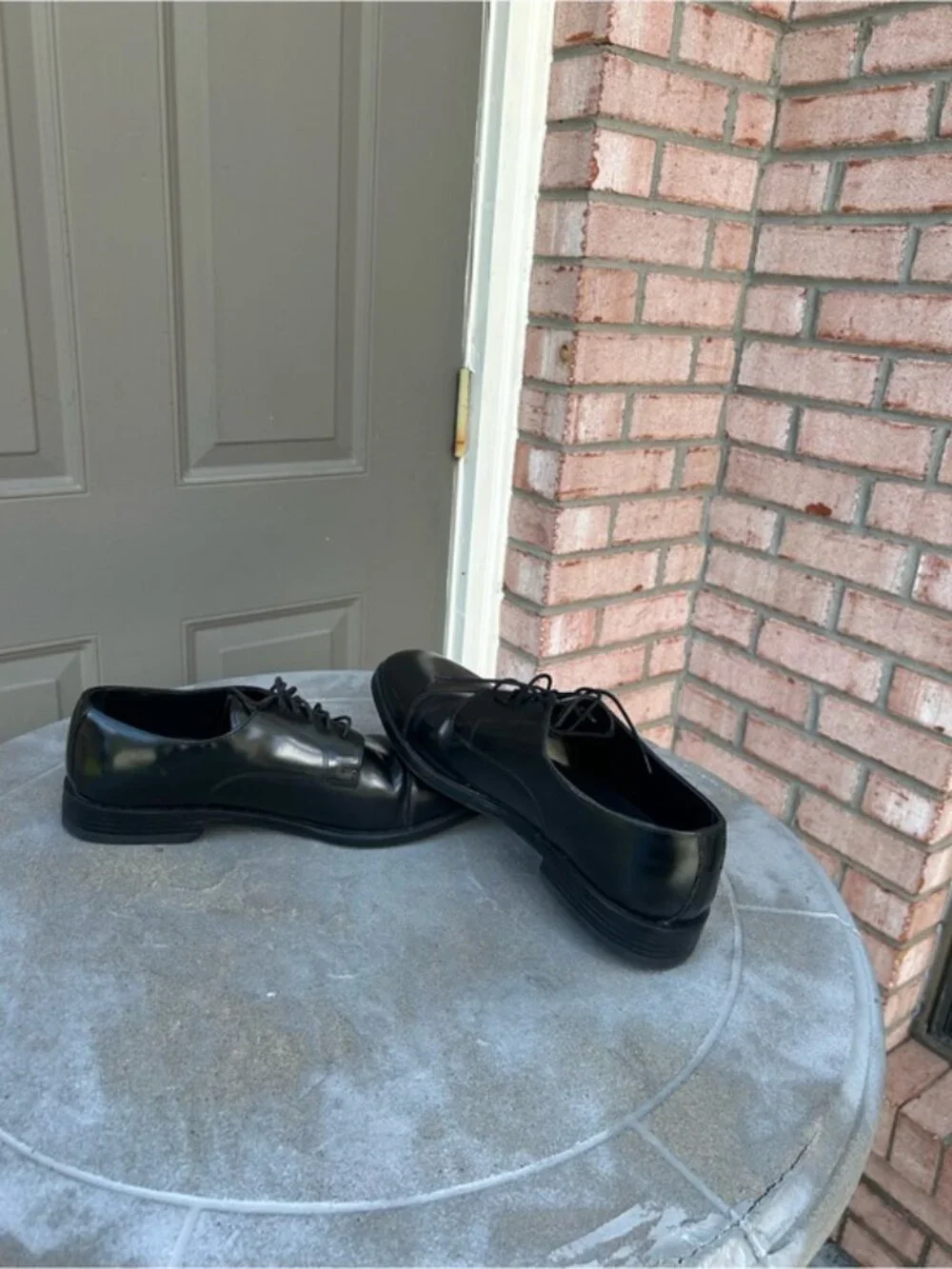 Nunn Bush Dress Flex Oxford Patent Leather Shoes Cap-Toe Dress Shoes